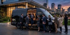 Van executiva em São Paulo para transporte corporativo.